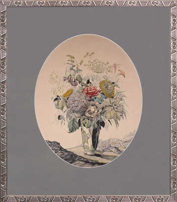 Чехонин Сергей Васильевич. Букет с фуксией и хризантемами 